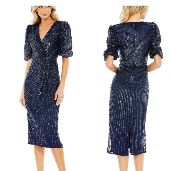 Mac Duggal Dresses & Skirts - NWT‎ Mac Duggal Midnight sequin midi dress style 5578 size 8 women's